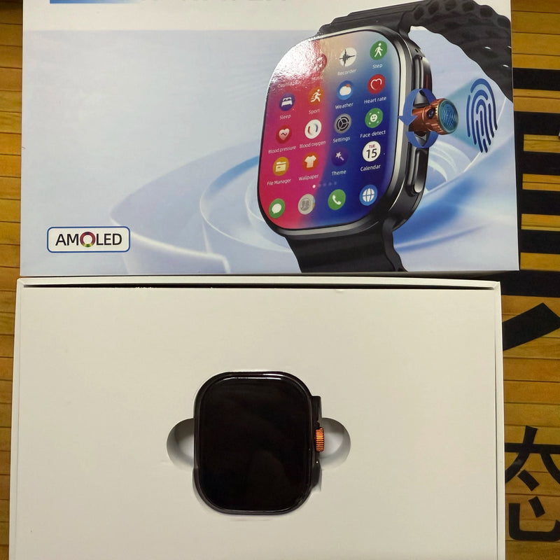 2.29inch Amoled 5G LTE Full Netcom Android 13.0 Smartwatch Smart Watch With 190° Rotary Camera Touch ID Infrared remote function