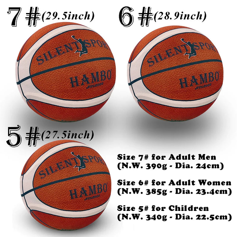 Mute Bouncing Basketball W/ Cover Men Size 7#(29.6in) | SAMAG