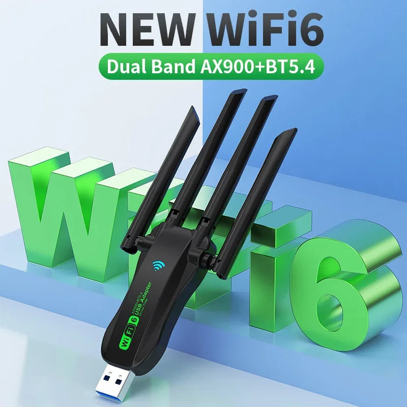 900Mbps Network Card WIFI6 AX900 USB Bluetooth 5.4 Wireless Adapter Dual Band 2.4G&5GHz Dongle Driver - Visuel 2 | SAMAG