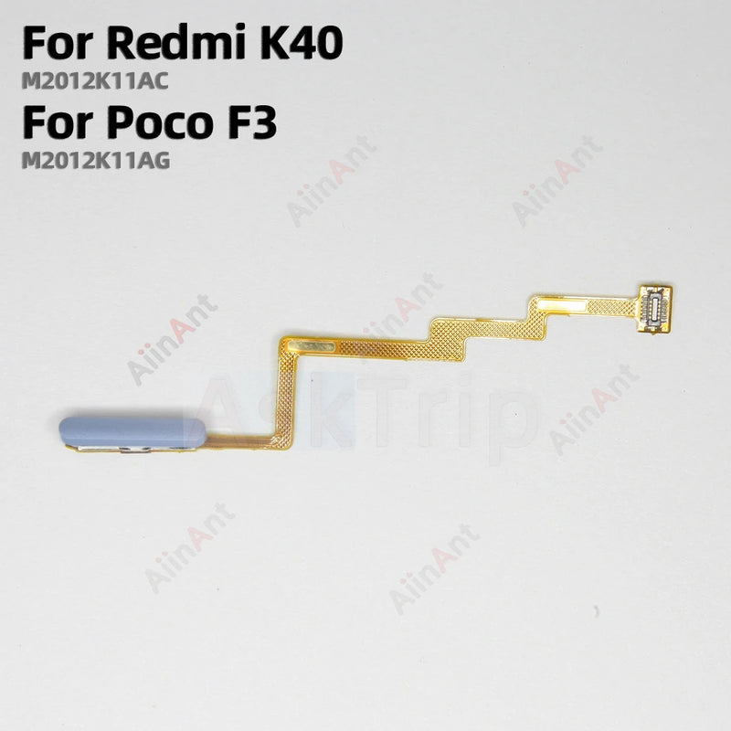 Back Side Power Button Touch ID Finger Sensor Fingerprint Scanner Flex Cable For Xiaomi Redmi K40 K40s Gaming For Poco F3 F4 GT