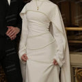 Simple Pearls Wedding Dresses Woman's Mermaid Muslim | SAMAG