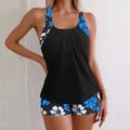 Printed Flower Tankini Set Girl Swimwear Adjustable Strap | SAMAG