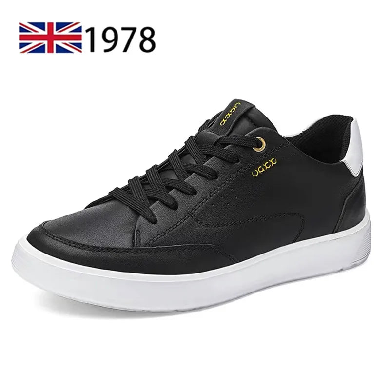 Genuine Leather Business Formal Shoes Cow Leather Soft Men Shoes Outdoor Casual White Board Shoes Men leather Zapatos Hombre