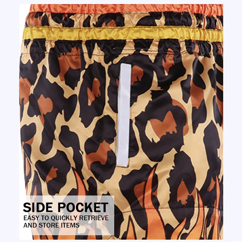 TopFight 2026 Large XXXL Leopard Pattern Boxing Shorts High Waist Muay Thai Pants for Men Women