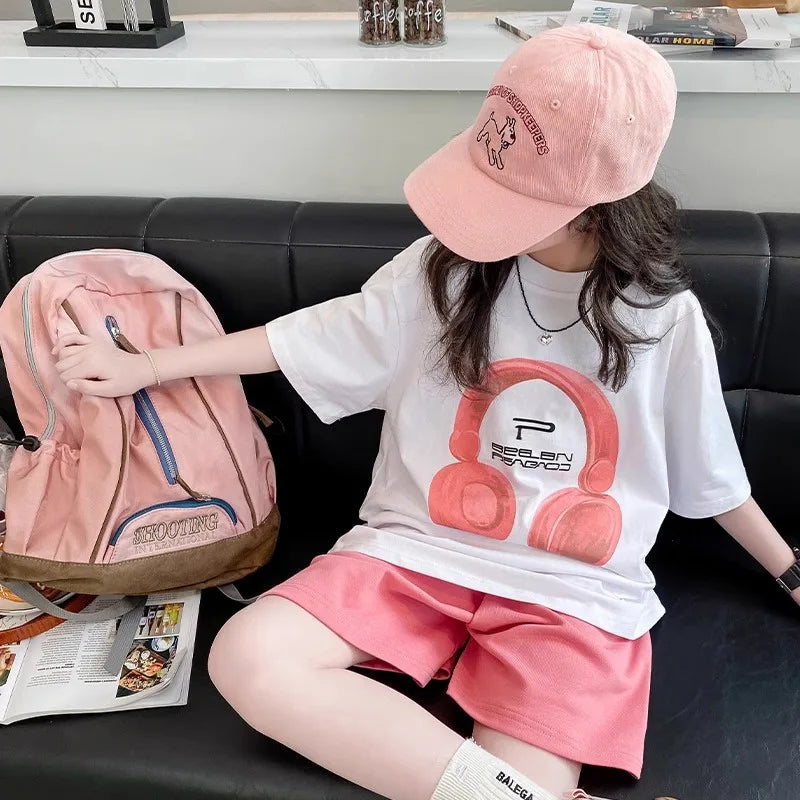Summer Girls T - Shirts Sets New Kids Short Sleeve - View 3 | SAMAG
