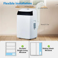 14,000 BTU Portable Air Conditioner with Dehumidifier & Fan, Portable AC Units Cools up to 750 Sq. Ft., Remote Control, Auto Swing, Sleep Mode, White Top