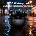 UYUXIO BT 5.4 Clip on Earbuds Wireless Open Ear Headphone with 72H Play Time Long-Battery Life Over Ear Buds for Sport Workouts