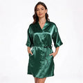 Women's Pure Short Silky Robes Bridesmaid Bride Party | SAMAG