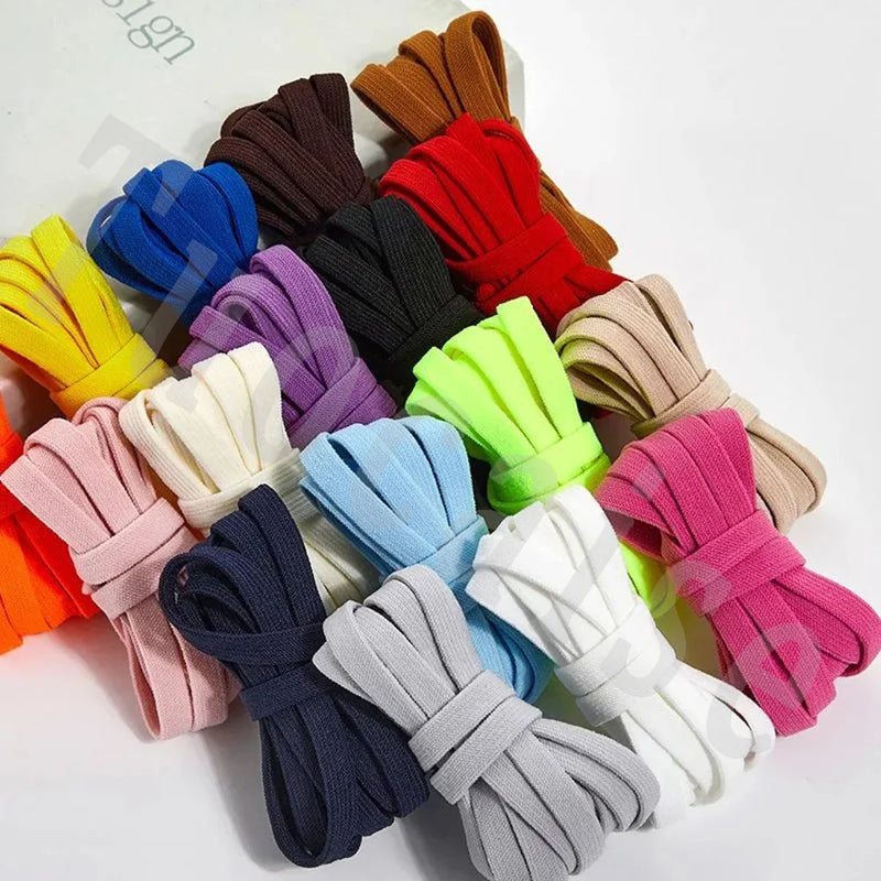 1 Pair No Tie Shoelaces for Shoes 8MM Flat Elastic Laces Sneakers Kids Adult Quick Shoelace Without Ties Shoe Accessories