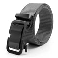 Men's Belt Automatic Metal Buckle Nylon Canvas Webbing Belt Outdoor Work Belt, Nylon Belt With Click Buckle YD614
