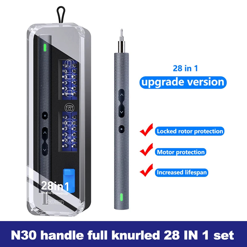 28/62 in 1 Electric Screwdriver Set Precision Power Tool Kit Rechargeable Wireless Mini Small Bits for - View 8 | SAMAG