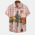 Desert Cactus Shirt for Men 3D Print Summer Hawaiian | SAMAG