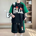 Summer Fashion Trend Printed Short - Sleeved T - shirt Sports Suit Men's Loose and Comfortable Large Size - View 3 | SAMAG