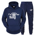 Lover Tracksuit Hoodies Printing QUEEN KING Couple Sweatshirt Plus Size Hooded Clothes Women Two Piece Set - View 22 | SAMAG