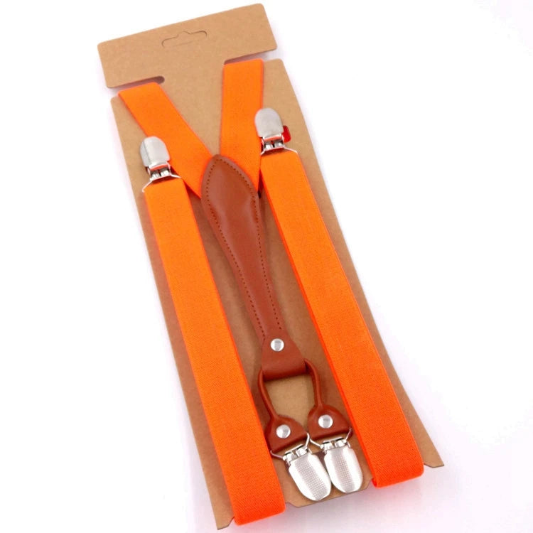 New Fashion Suspenders Men Women Adult Leather Trimmed End Y Back Adjustable Elastic Trouser Braces Strap - Visuel 17 | SAMAG