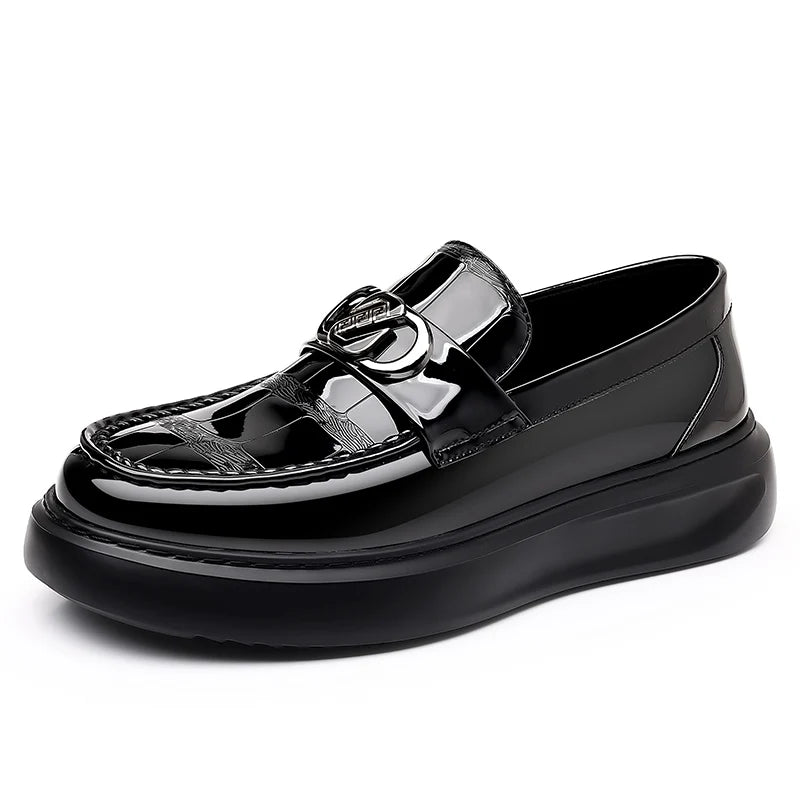 New Arrival Mens Driving Loafers Thick Bottom Summer Casual Shoes Leather Moccasins Breathable Slip on Boat Shoes Business Flats