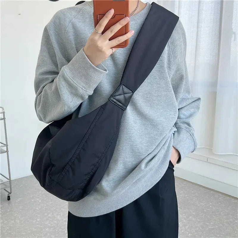 Fashion Summer Large Capacity Casual Nylon Women Shoulder Bag Simple Shopper Hobos Bag Youth Crossbody Shoulder Bag