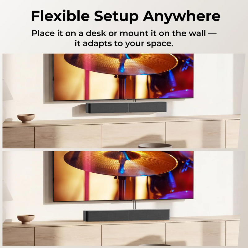 ULTIMEA 2.1ch SoundBar for Smart TV, 5.25" Wireless Subwoofer, BassMX&VoiceMX, App Control 240W Peak Power Soundbar 2026 Newest