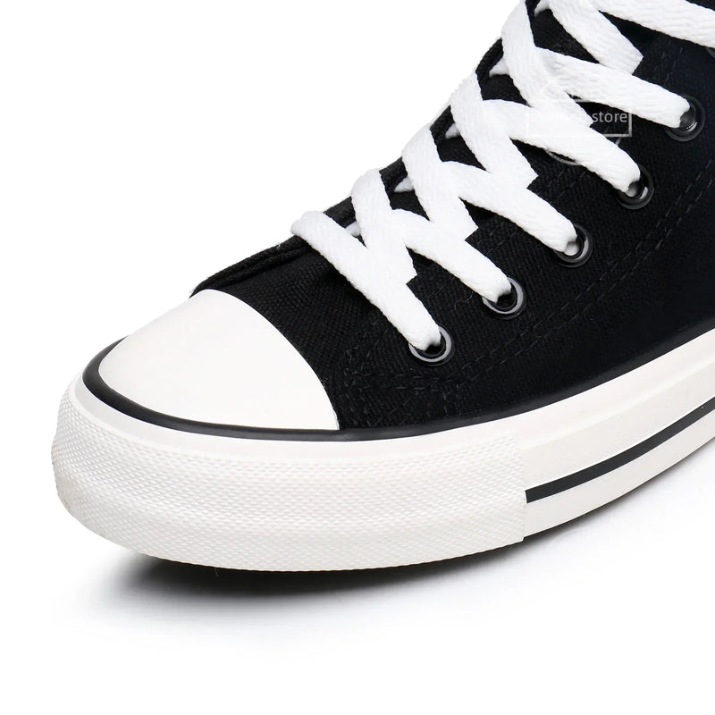 Boots Women Sneakers Canvas Casual High Top Shoes Long Boot Lace-Up Zipper Comfortable Flat Boot Sneakers Tenis Feminino