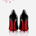 Black Women's Elegant High Heels Red Shiny Bottoms Luxury Brand Women Heels 2025 Trend Pointed Toe Sexy Party Pumps Shoes Women