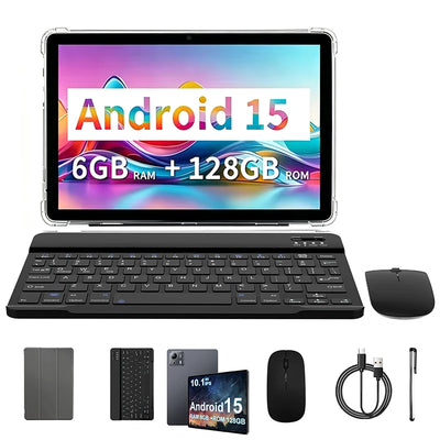 Tablet 10.1 Inch Android 15 Octa - Core 6GB RAM 128GB ROM | SAMAG