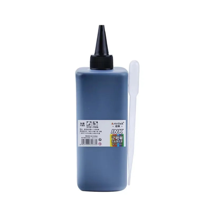 500ml Jumbo Marker Refill Ink – Black/Red/Blue, Oil-Based Waterproof, Large Capacity for Office School Factory Warehouse Marking