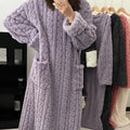 Coral Velvet Women's Nightgown Pajamas Autumn And Winter | SAMAG