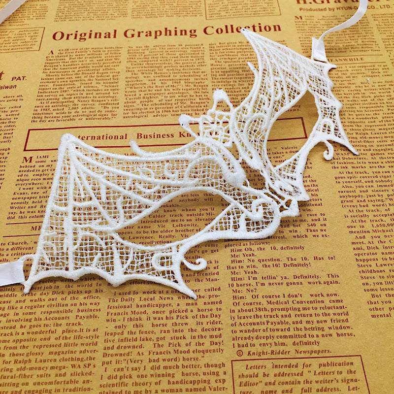 1pcs Hot Sale White Sexy Lace Half Face Masks Various Styles Halloween Masquerade Party Dance Mask Costume