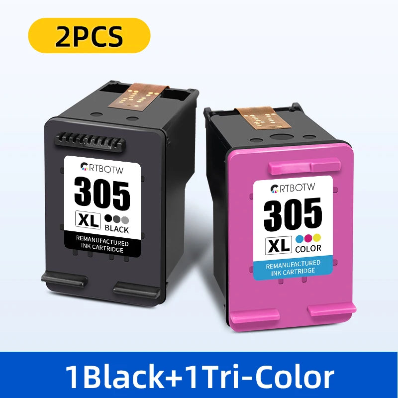 CRTBOTW 305 Ink Cartridge For HP 305XL HP305 Compatible DeskJet 2710 2755 4100 4130 Envy 6032 6020 6022 6430 Printer XL