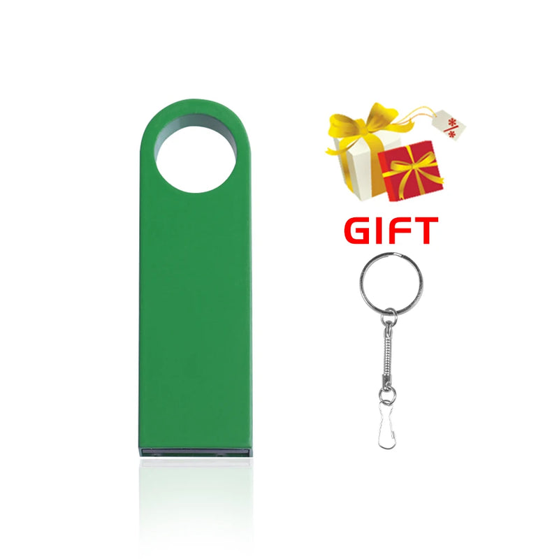 USB Flash Drive 128GB Pendrive 128GB Memory Stick 32GB 4GB Metal 64 GB Pen Drive 8GB USB Stick 16 GB Free Chain USB Flash Drives