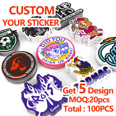 Custom Stickers Waterproof Your Own Logo Name Label PVC | SAMAG
