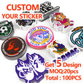 Custom Stickers Waterproof Your Own Logo Name Label PVC | SAMAG