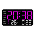 Large Digital Wall Clock Temp Date Week Display Remote Control USB Powered Table Clock Wall-mounted Dual Alarms LED Clocks