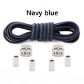 Oval Elastic Shoelace Metal Buckle Laces Unisex Quick-On/Off Shoelaces for Sneakers and Boots 1Pair/2Pair