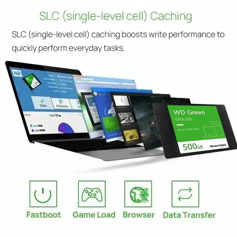 Western Digital WD SATA 3.0 Internal Hard Drive 2.5 Inch SSD 1TB 2TB 500GB Internal Solid State Drive For Gaming Laptop Desktop