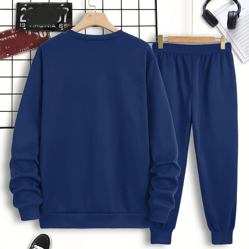 The new men's hoodie set for Spring and Autumn is a comfortable and soft streetwear collection with letter - View 3 | SAMAG