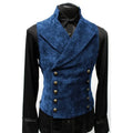 Mens Gothic Vest Costume Gothic Mens Polyester Breast Waistcoat Double Vest Victorian Waistcoat Tool