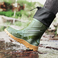 Men's high-top casual rain boots four seasons anti-slip waterproof wading fishing water shoes car wash snow kitchen rain shoes