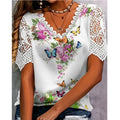 New Boho Flower Blouses Women's Fashion Shirt V - Neck | SAMAG