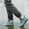 Men's Rain Boots Waterproof Rubber Shoes Outdoor Hiking Fishing Shoes PVC Kitchen Work Water Shoes Slip on Non-slip Ankle Boots