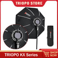 TRIOPO KX 55/65/90/120cm Foldable Octagon Softbox for Godox AD200Pro V860III V1 | On/Off-Camera Flash Outdoor & Studio Flash