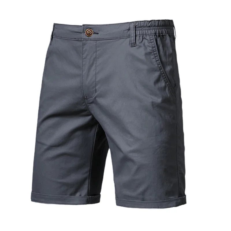 Summer Men's Shorts Solid Color Mid-Waist Elastic | SAMAG