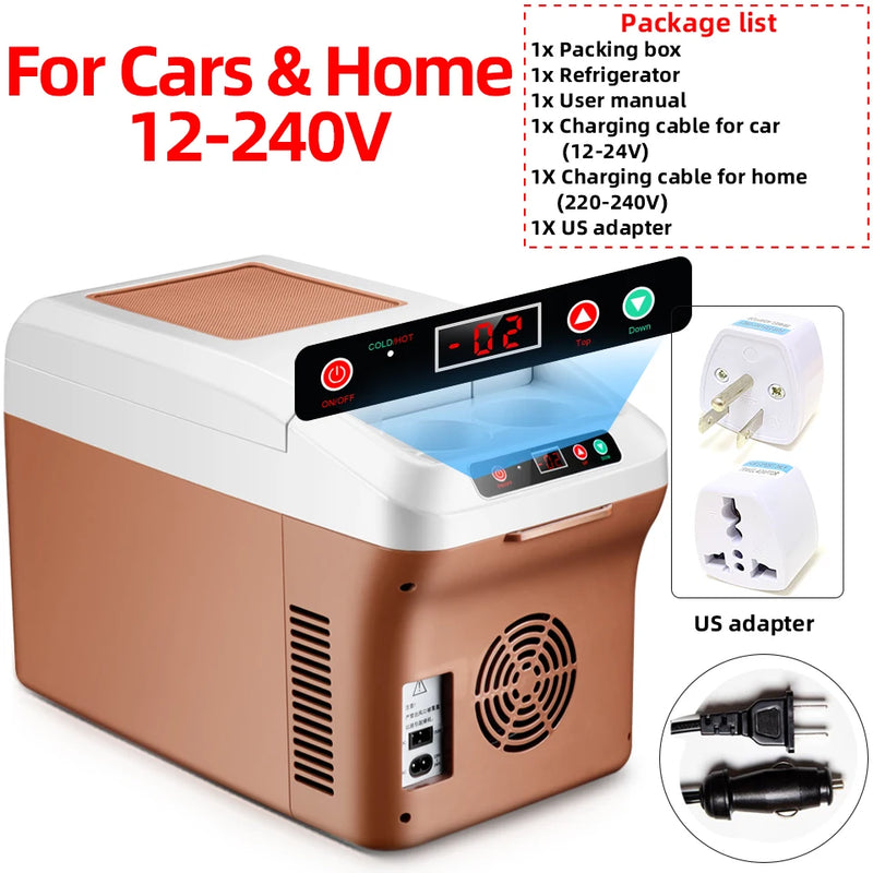 Yannice Mini Fridge Home Car Appliance Refrigerator Portable 15L Large Capacity Digital Display Super Cooling Box For Camping