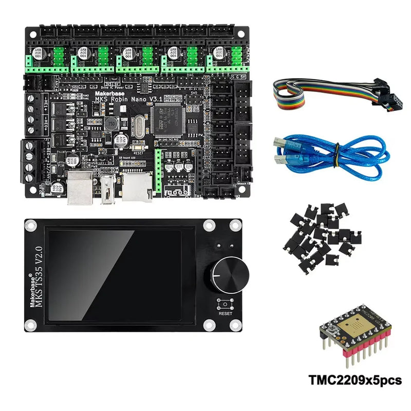 Makerbase MKS Robin Nano V3.1 Control Board 3D Printer Motherboard TS35 TFT Touch Screen/WIFI Module Suitable for A4988 TMC2209