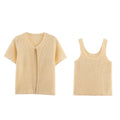 Women's Clothing 2025 New Style European And American Fashion Simple Pearl Decoration Knitted Top Knitted Vest