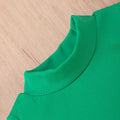 Girls Summer Fashion Set Green Sleeveless High Collar - View 4 | SAMAG