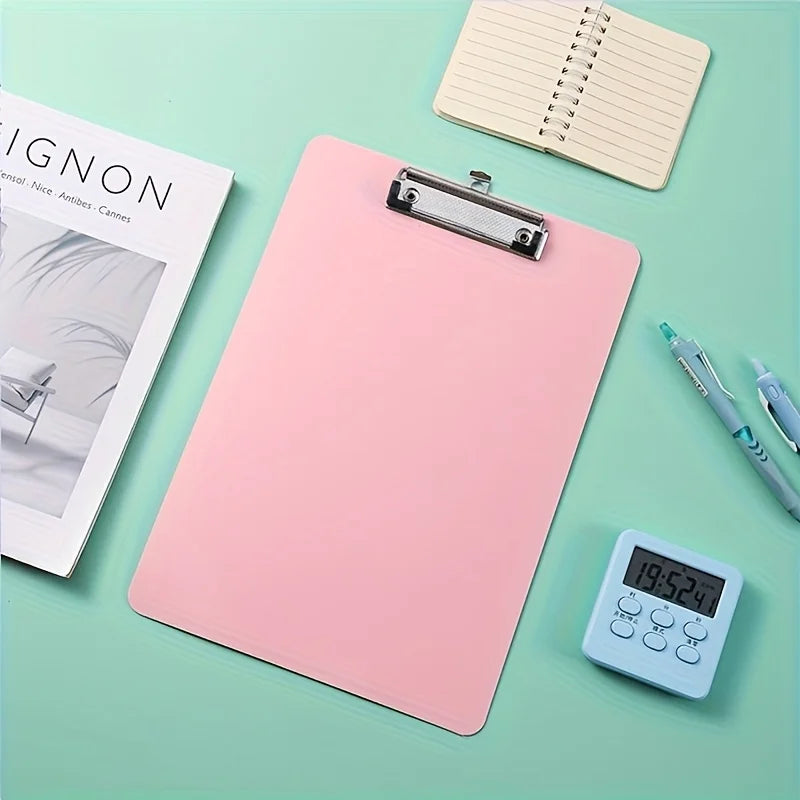 1pc A4 Plastic Color Folder with Clip - Durable Material, Multifunctional Writing Board for Exam Documents, Office Organization