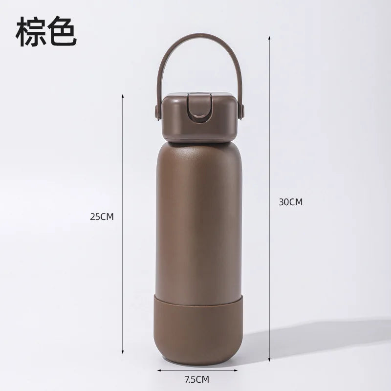 18oz24oz32oz Thermos Bottle With Straw Stainless Steel Car Thermal Cup Sports Water Bottles Keeps Cold and Heat Thermal Mug