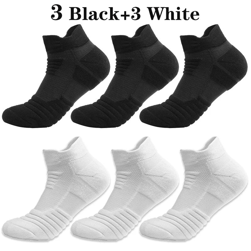6 Pairs Cotton Soccer Socks Men's Anti-slip Mid Tube | SAMAG