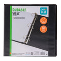 3-Ring Heavy Duty Durable View Binder with 2 D-Rings for School Office or Home Use Black Binder with Clear Front Cover Pocket for Customization Premium Quality Long Lasting Binder for Organizing Papers Documents and